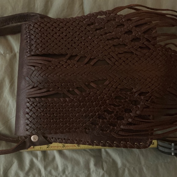 Boho Leather Crossbody Handbag - Picture 6 of 10